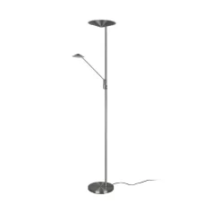 Trio Lighting Gulvlamper>LED-gulvlampe Brantford, læselampe nikkel mat