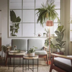 LED-gulvlampe Brilo unplugged Riffle, kobberfarvet^Briloner Online