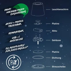 LED-gulvlampe Coloris, hvid, RGB, dæmper, IP44, USB^Briloner