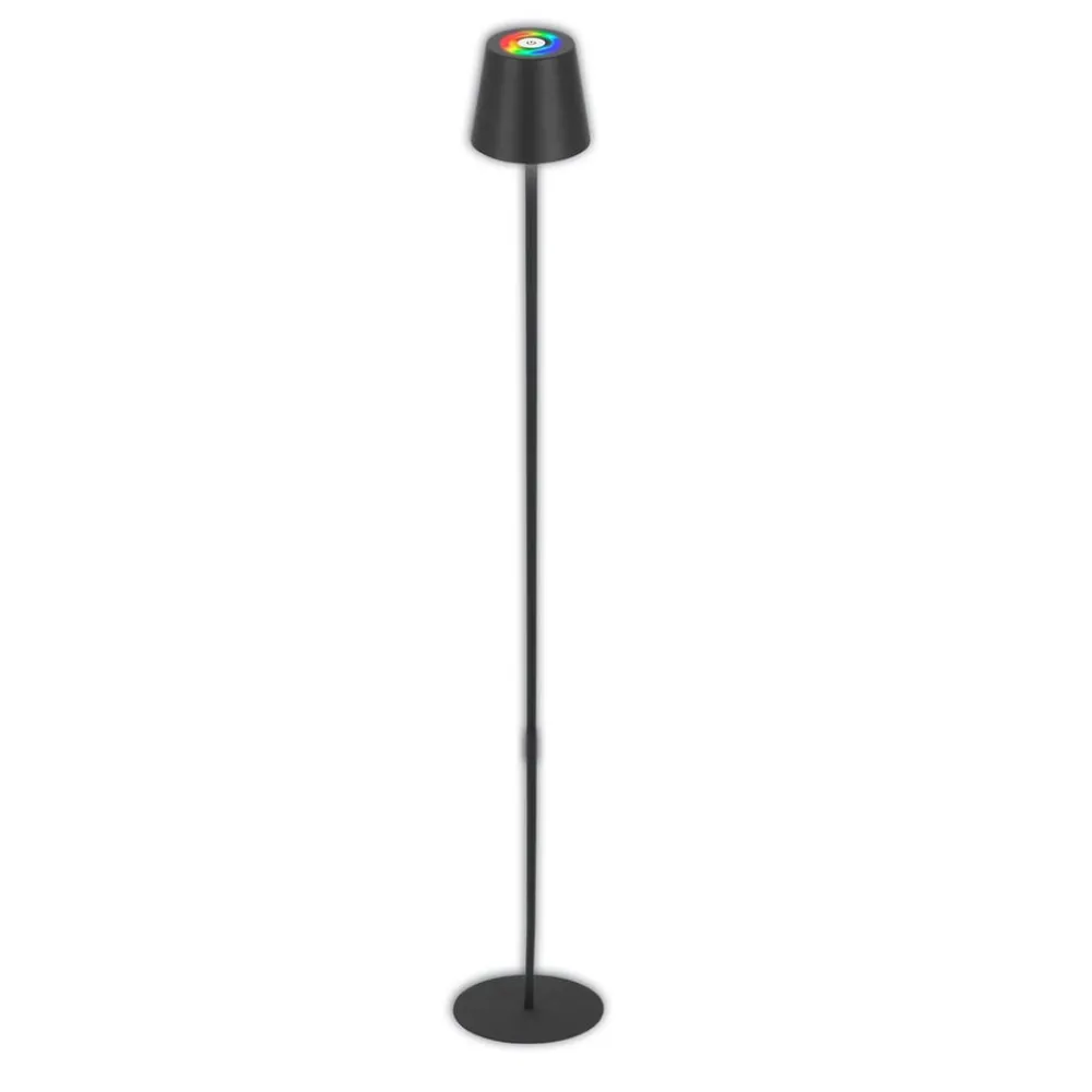 Briloner Gulvlamper|Gulvlamper>LED-gulvlampe Coloris, sort, RGB, dæmper, IP44, USB