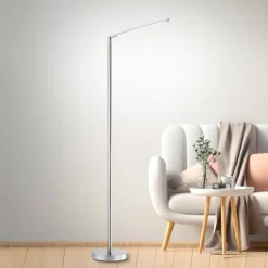 JUST LIGHT. GmbH Arbejdsrum/Kontor|Gulvlamper>LED-gulvlampe Dawda med lysdæmper, stål