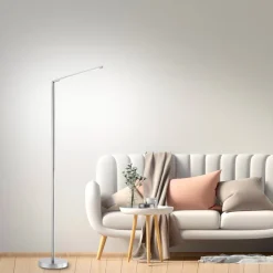 JUST LIGHT. GmbH Arbejdsrum/Kontor|Gulvlamper>LED-gulvlampe Dawda med lysdæmper, stål