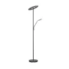 LED-gulvlampe Dent, sandgrå, 180 cm, metal, CCT, 2 lyskilder, 100 W, 1000 lm,^FISCHER & HONSEL Online