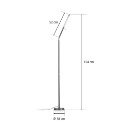 Trio Lighting LED-gulvlampe Filigran, sort, dæmpbar, justerbar