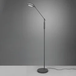 Trio Lighting LED-gulvlampe Franklin, sensordæmper, antracit