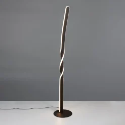 Reality Leuchten LED-gulvlampe Ginko, sort mat, metal, højde 110 cm