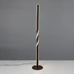 Reality Leuchten LED-gulvlampe Ginko, sort mat, metal, højde 110 cm