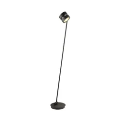 Brilliant LED-gulvlampe Glow-Sphere, højde 146 cm, sort, metal