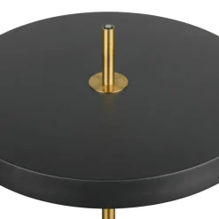 Trio Lighting LED-gulvlampe Keaton, sort/guldfarvet, højde 138 cm, CCT