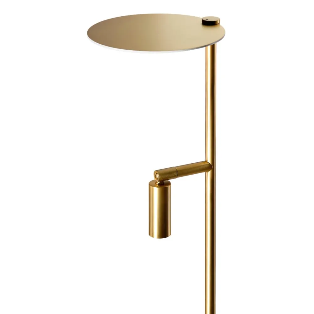 Carpyen Gulvlamper>LED-gulvlampe Kelly, justerbar spot, guld/guld