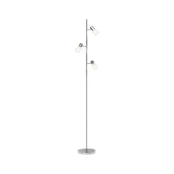 Brilliant Gulvlamper>LED-gulvlampe Lea, højde 157,5 cm, krom, 3-lys, metal
