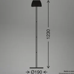 Briloner LED-gulvlampe Loca, antik hvid, højde 123 cm, plast/metal
