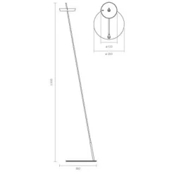 Sigor LED-gulvlampe Mahina, sort, højde 130 cm, metal, CCT