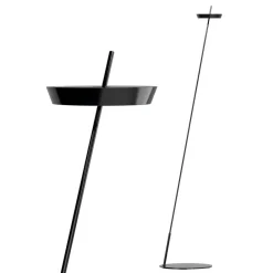 Sigor LED-gulvlampe Mahina, sort, højde 130 cm, metal, CCT