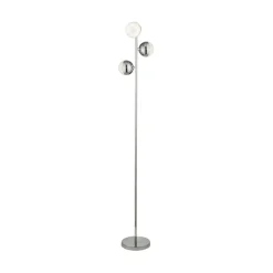 Searchlight Gulvlamper|Gulvlamper>LED-gulvlampe Marbles, kromfarvet, glas, 152 cm høj