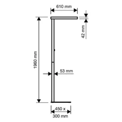 Maul LED-gulvlampe juvis, hvid, 196 cm, fod, dæmpbar