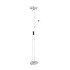 Searchlight LED-gulvlampe Mor & Barn, krom, læselampe, dæmpbar