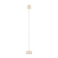 Sigor LED-gulvlampe Nuindie IP54 120 cm rund USB-C dune beige