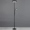 Reality Leuchten Gulvlamper>LED-gulvlampe Palermo, sort mat, fjernbetjening, hukommelse