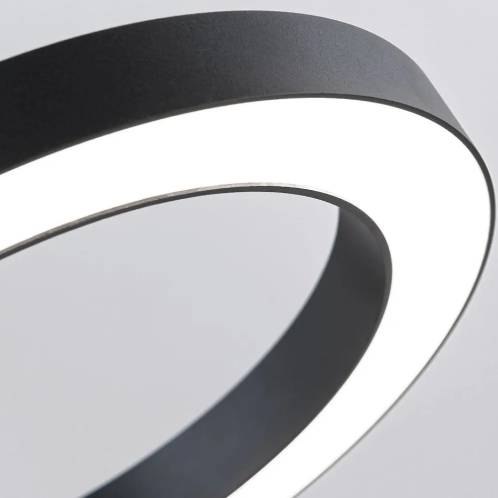 LED-gulvlampe Ringo, sort, metal, justerbar, dæmpbar^ORION Sale