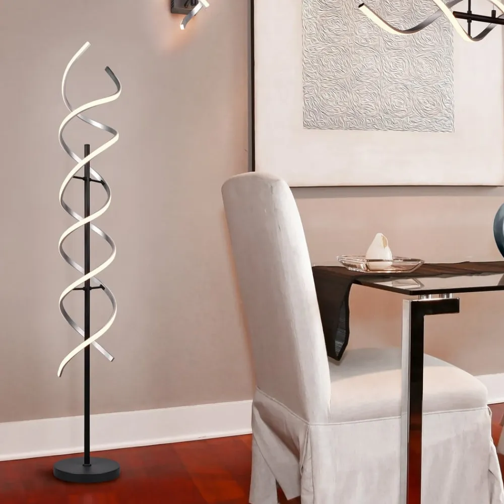 Trio Lighting Gulvlamper>LED-gulvlampe Sequence, dæmpbar, CCT, aluminium