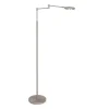Steinhauer LED-gulvlampe Soleil, stålfarvet, metal, dæmper