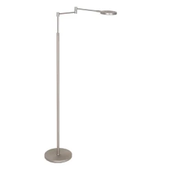Steinhauer LED-gulvlampe Soleil, stålfarvet, metal, dæmper