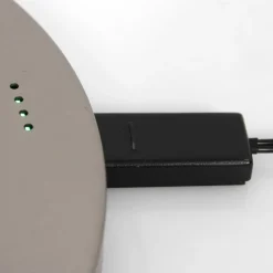 Steinhauer LED-gulvlampe Soleil, stålfarvet, metal, dæmper