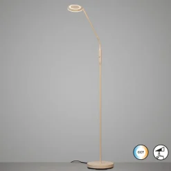FISCHER & HONSEL Gulvlamper|Gulvlamper>LED-gulvlampe Sorento, højde 138 cm, sandfarvet, metal, CCT