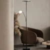 LED-gulvlampe Sorento, sandfarvet, højde 182 cm, læselampe^FISCHER & HONSEL New