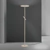 ORION LED-gulvlampe Teide, khaki, metal, læselampe, dæmper
