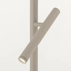 ORION LED-gulvlampe Teide, khaki, metal, læselampe, dæmper