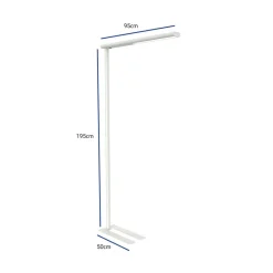 Maul Arbejdsrum/Kontor>LED-gulvlampe til kontor jet, hvid, højde 195 cm