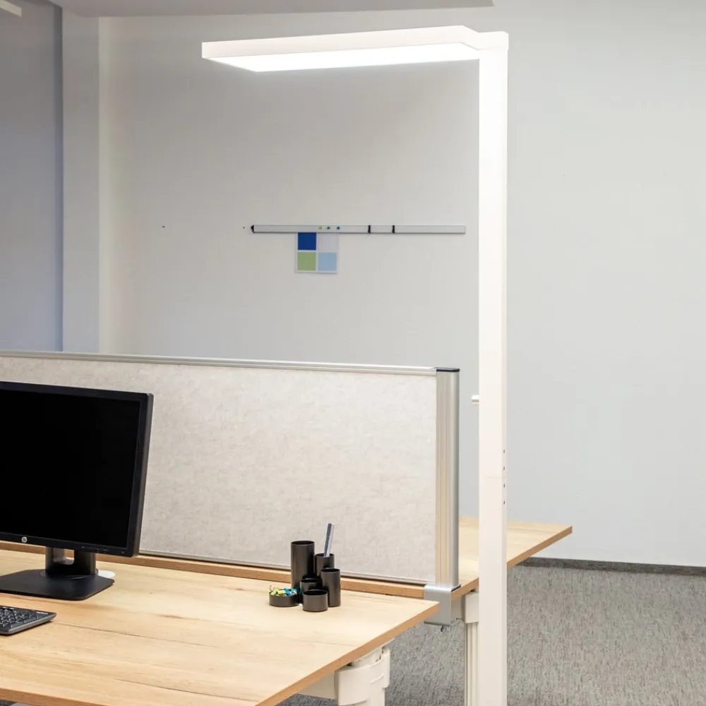 LED-gulvlampe til kontor jura, hvid, aluminium, 196,5 cm, 4000 K^Maul Outlet