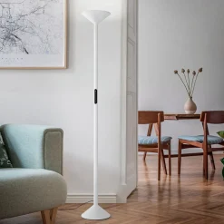 Fabas Luce Gulvlamper>LED-gulvlampe Tratto, hvid, metal, CCT, dæmpbar