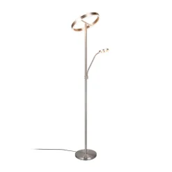 Trio Lighting Gulvlamper|Gulvlamper>LED-gulvlampe Willis, nikkel, højde 180 cm, metal CCT-dæmper