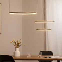 Nowodvorski Lighting LED-hængelampe CIRCOLO, olivgrøn, Ø 30/45/60 cm, 3 lyskilder