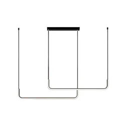 LED-hængelampe Horizon, metal, sort, 4.000 K^Milagro Lighting Discount