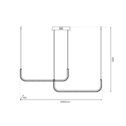 LED-hængelampe Horizon, metal, sort, 4.000 K^Milagro Lighting Discount