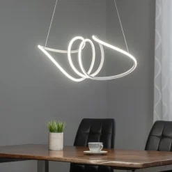 Eko-Light LED-hængelampe Loca, plast, hvid, 56 W, længde 70 cm