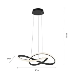 LED-hængelampe Maria, dæmpbar, sort^JUST LIGHT. GmbH Online