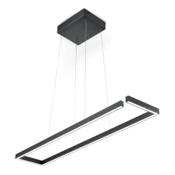 LED-hængelampe Marisa-100, sort mat, 100 x20 cm^Knapstein Online