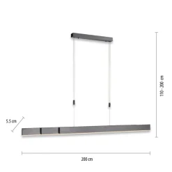 PURE LED-hængelampe Moto, platin, dæmpbar, CCT