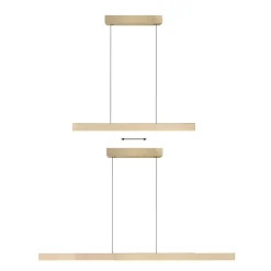 LED-hængelampe Moto-Rise, imperial gold, aluminium, CCT^PURE