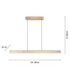 LED-hængelampe Moto-Rise, imperial gold, aluminium, CCT^PURE