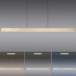 LED-hængelampe Moto-Rise, imperial gold, aluminium, CCT^PURE