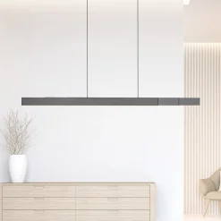 PURE Pendellamper>LED-hængelampe Moto-Rise, platin, aluminium, CCT