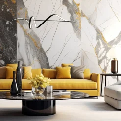 Milagro Lighting LED-hængelampe Sash, metal, sort, 4.000 K