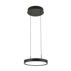 LED-hængelampe Teide, sort, 1 lyskilde, metal, 2.700 K^ORION Outlet