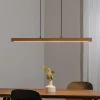 TK Lighting Pendellamper|Pendellamper>LED-hængelampe Teo, fyrretræ, længde 96 cm, træ, bjælkeform